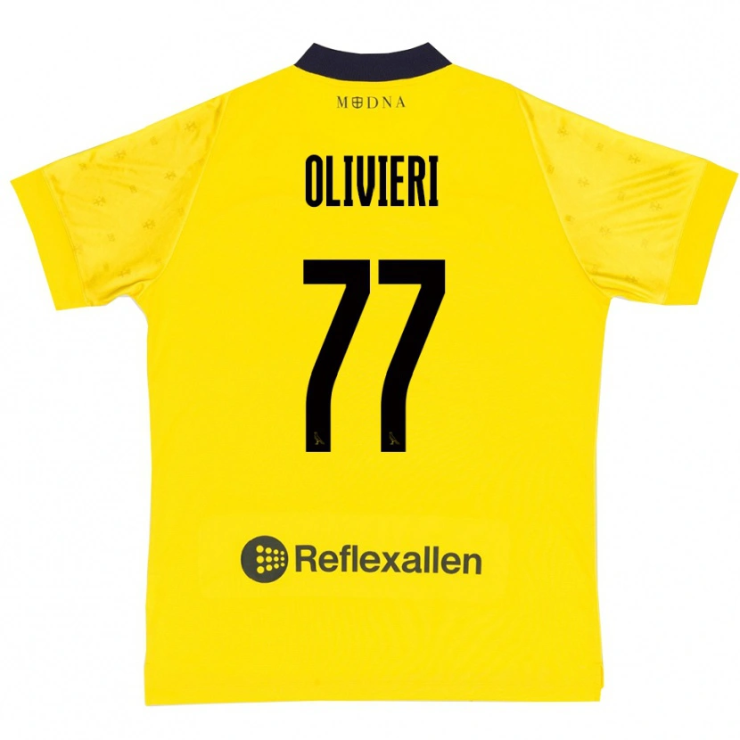 Danxen Mujer Camiseta Edoardo Olivieri #77 Amarillo Marino 1ª Equipación 2025/26 La Camisa México