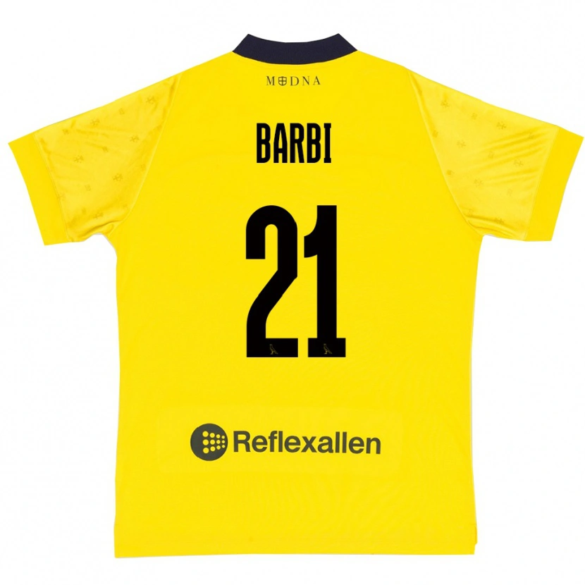 Danxen Mujer Camiseta Edoardo Barbi #21 Amarillo Marino 1ª Equipación 2025/26 La Camisa México