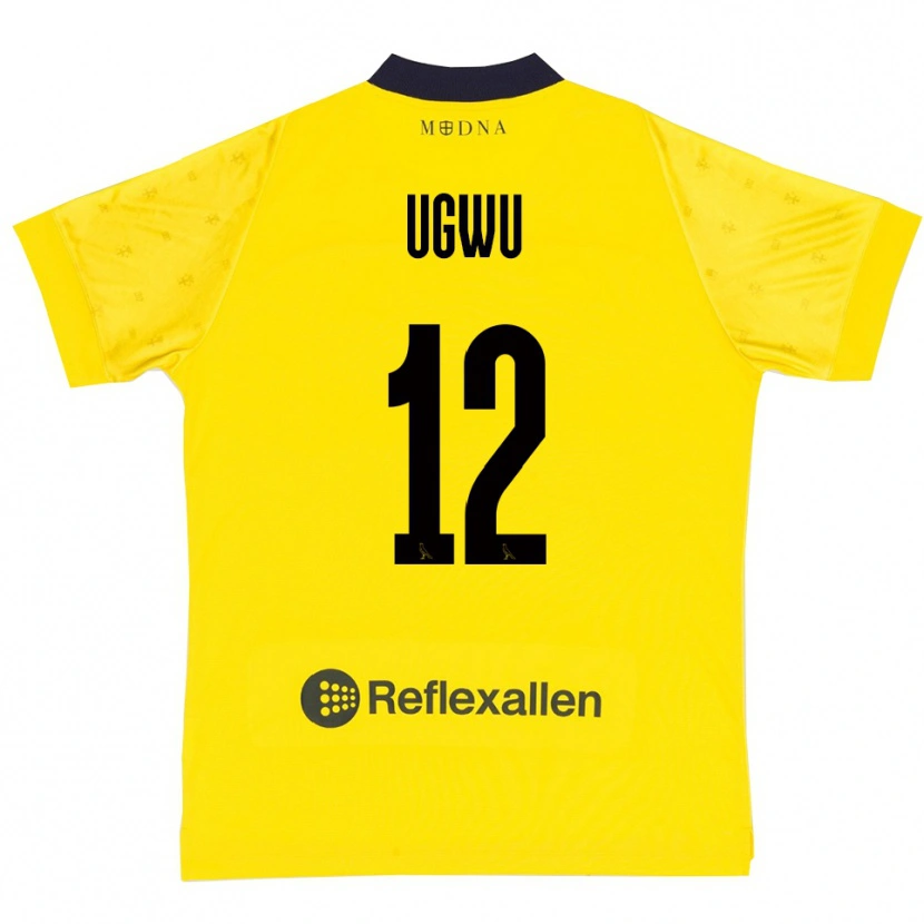 Danxen Mujer Camiseta Ferdinand Ugwu #12 Amarillo Marino 1ª Equipación 2025/26 La Camisa México