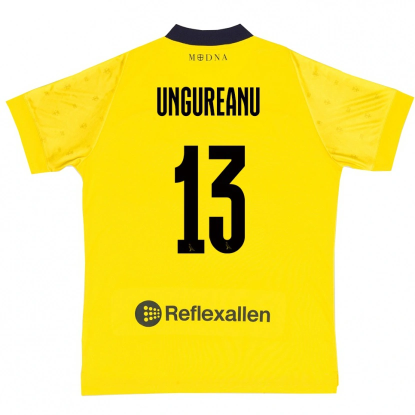 Danxen Mujer Camiseta Eduard Ungureanu #13 Amarillo Marino 1ª Equipación 2025/26 La Camisa México