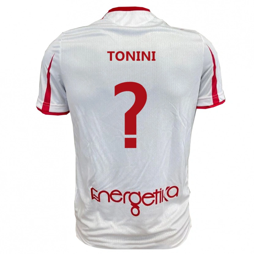 Danxen Mujer Camiseta Simone Tonini #0 Blanco Rojo 1ª Equipación 2025/26 La Camisa México