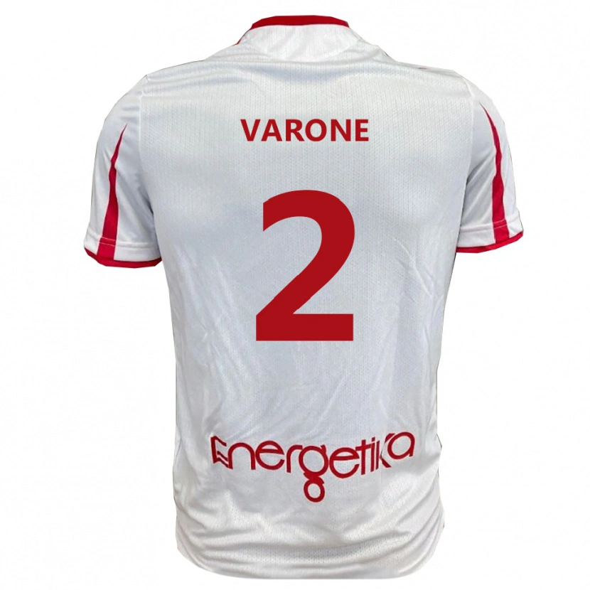 Danxen Mujer Camiseta Francesco Varone #2 Blanco Rojo 1ª Equipación 2025/26 La Camisa México