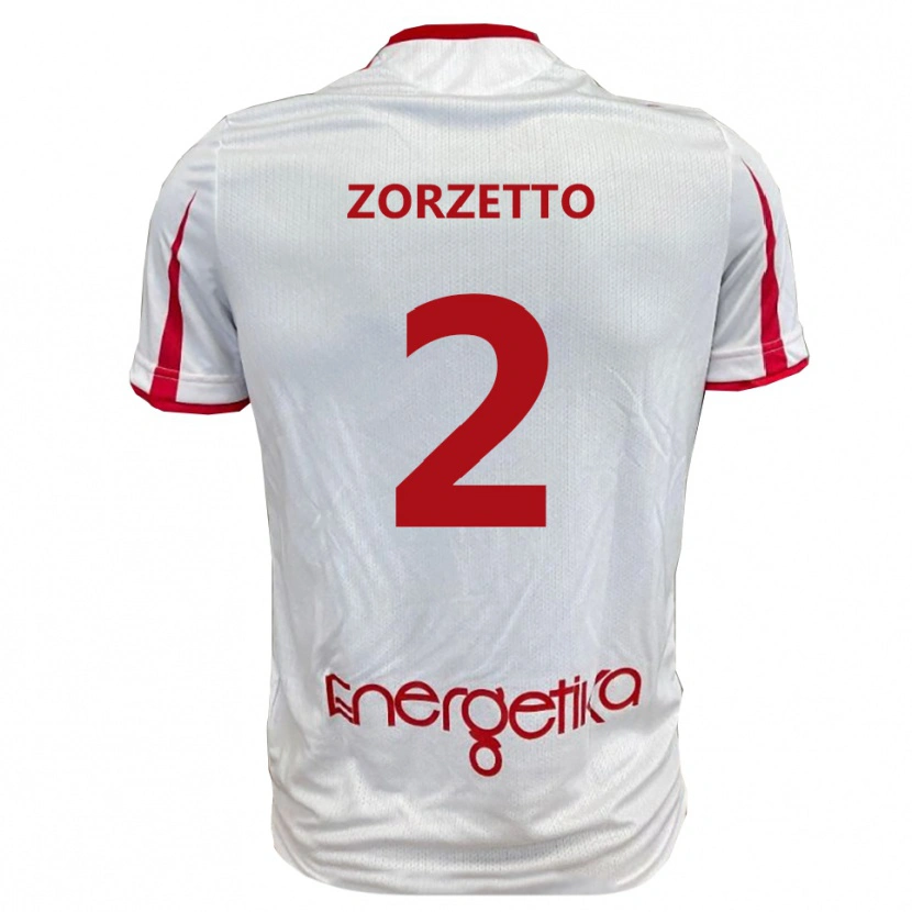 Danxen Mujer Camiseta Marco Zorzetto #2 Blanco Rojo 1ª Equipación 2025/26 La Camisa México