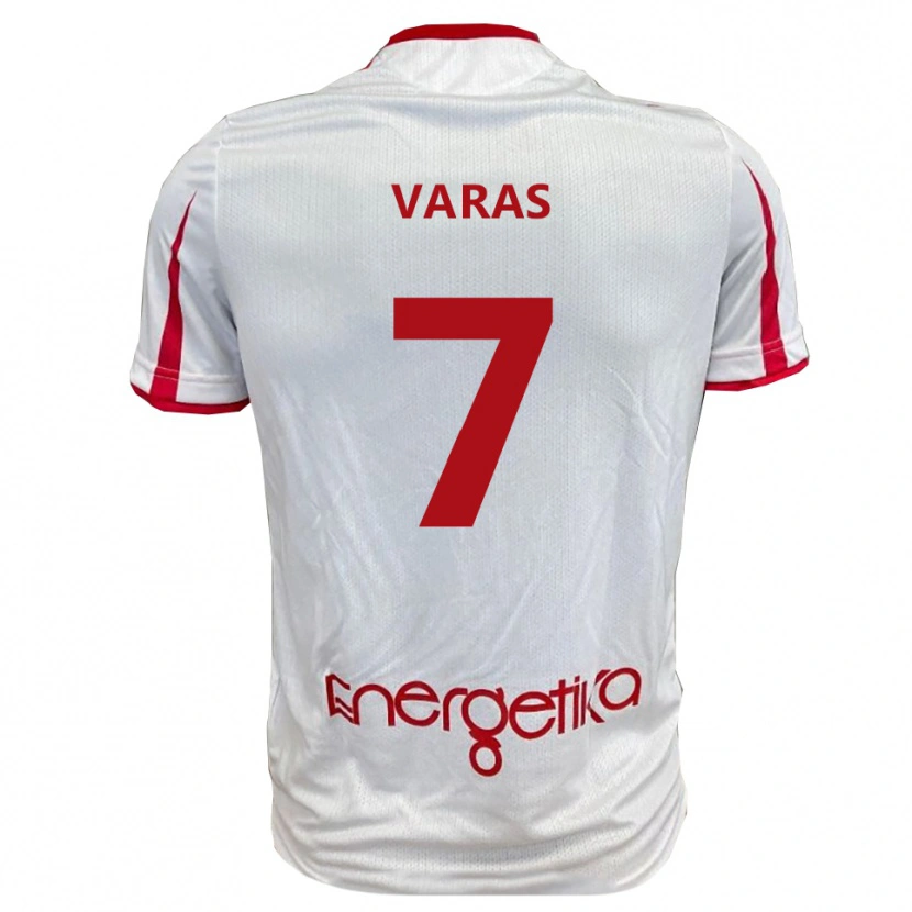 Danxen Mujer Camiseta Kevin Varas #7 Blanco Rojo 1ª Equipación 2025/26 La Camisa México