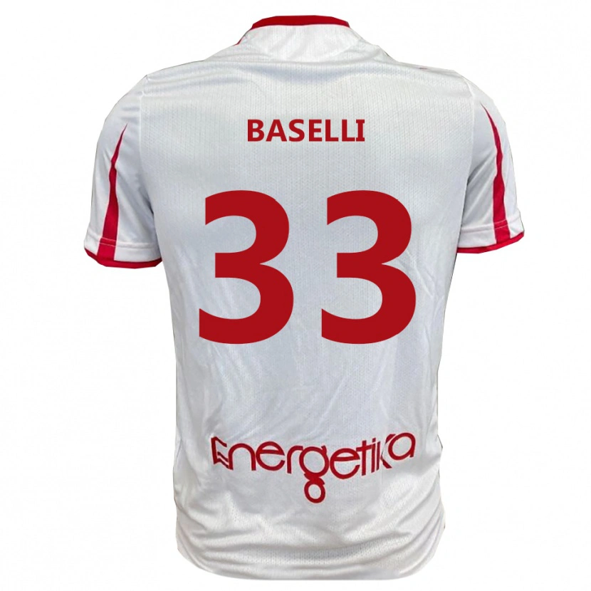 Danxen Mujer Camiseta Daniele Baselli #33 Blanco Rojo 1ª Equipación 2025/26 La Camisa México