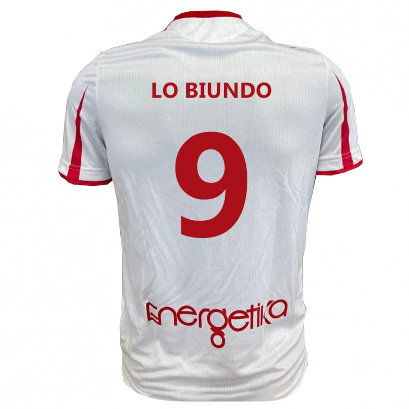 Danxen Mujer Camiseta Emiliano Lo Biundo #9 Blanco Rojo 1ª Equipación 2025/26 La Camisa México