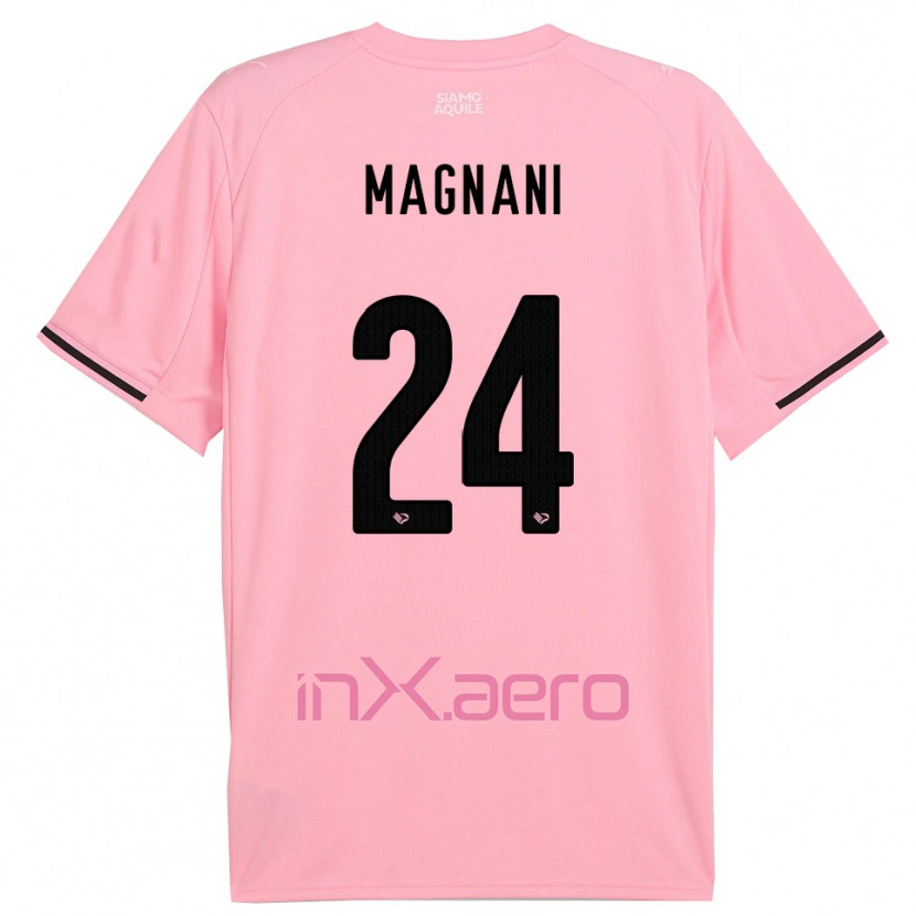 Danxen Mujer Camiseta Giangiacomo Magnani #24 Rosa Negro 1ª Equipación 2025/26 La Camisa México