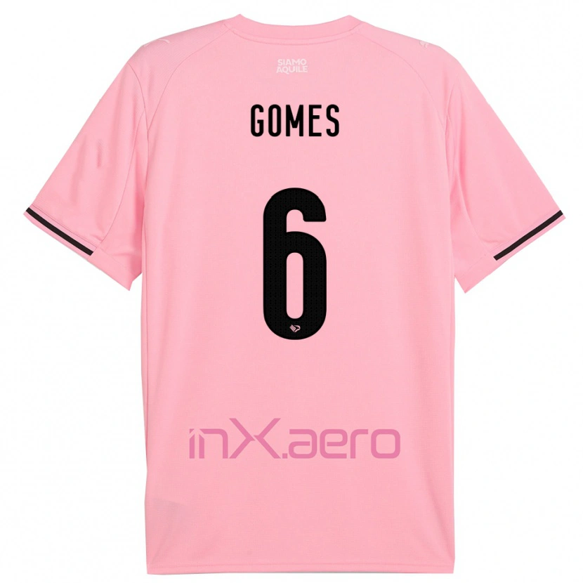 Danxen Mujer Camiseta Claudio Gomes #6 Rosa Negro 1ª Equipación 2025/26 La Camisa México