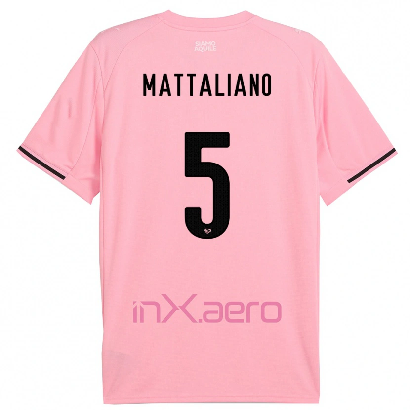 Danxen Mujer Camiseta Cristian Mattaliano #5 Rosa Negro 1ª Equipación 2025/26 La Camisa México