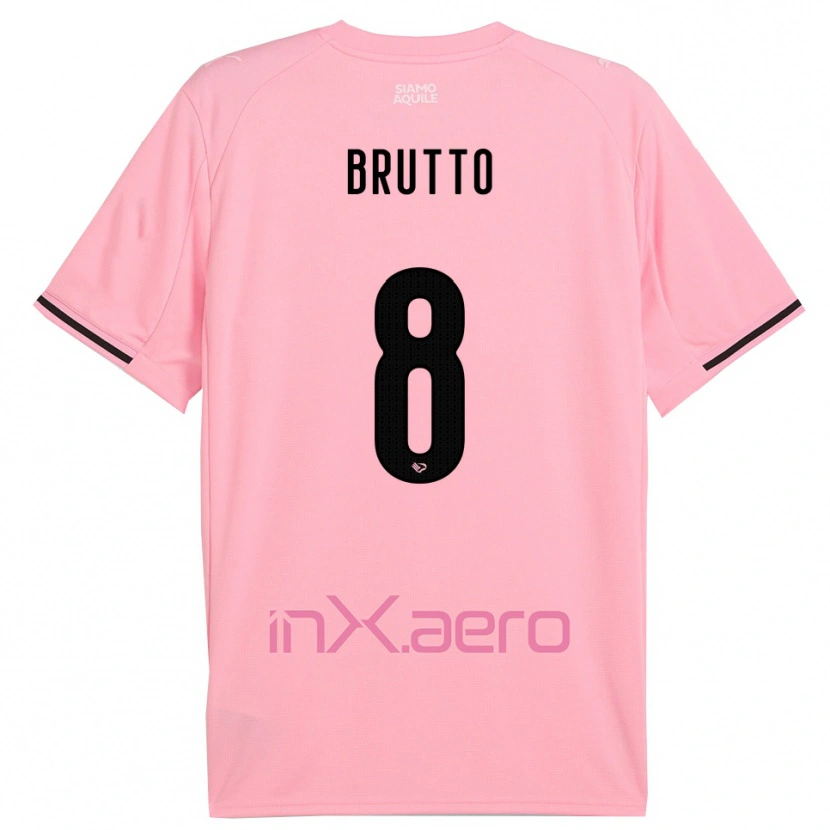 Danxen Mujer Camiseta Valerio Brutto #8 Rosa Negro 1ª Equipación 2025/26 La Camisa México