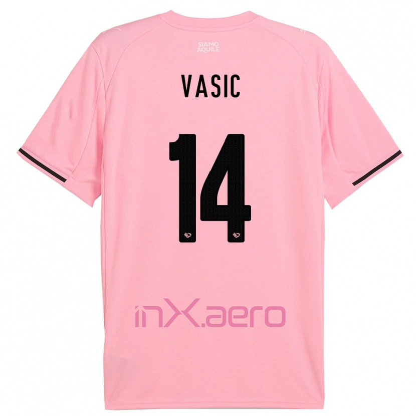Danxen Mujer Camiseta Aljosa Vasic #14 Rosa Negro 1ª Equipación 2025/26 La Camisa México