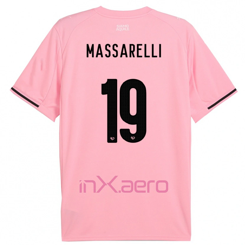Danxen Mujer Camiseta Francesco Massarelli #19 Rosa Negro 1ª Equipación 2025/26 La Camisa México