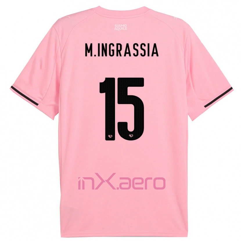 Danxen Mujer Camiseta Manuel Ingrassia #15 Rosa Negro 1ª Equipación 2025/26 La Camisa México