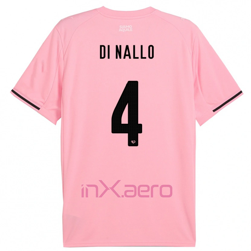 Danxen Mujer Camiseta Federico Di Nallo #4 Rosa Negro 1ª Equipación 2025/26 La Camisa México