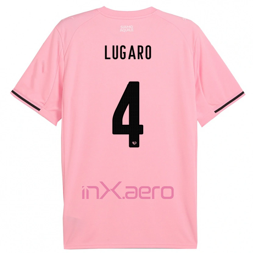 Danxen Mujer Camiseta Lorenzo Lugaro #4 Rosa Negro 1ª Equipación 2025/26 La Camisa México