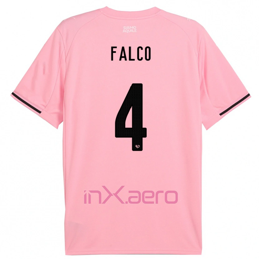 Danxen Mujer Camiseta Agostino Falco #4 Rosa Negro 1ª Equipación 2025/26 La Camisa México