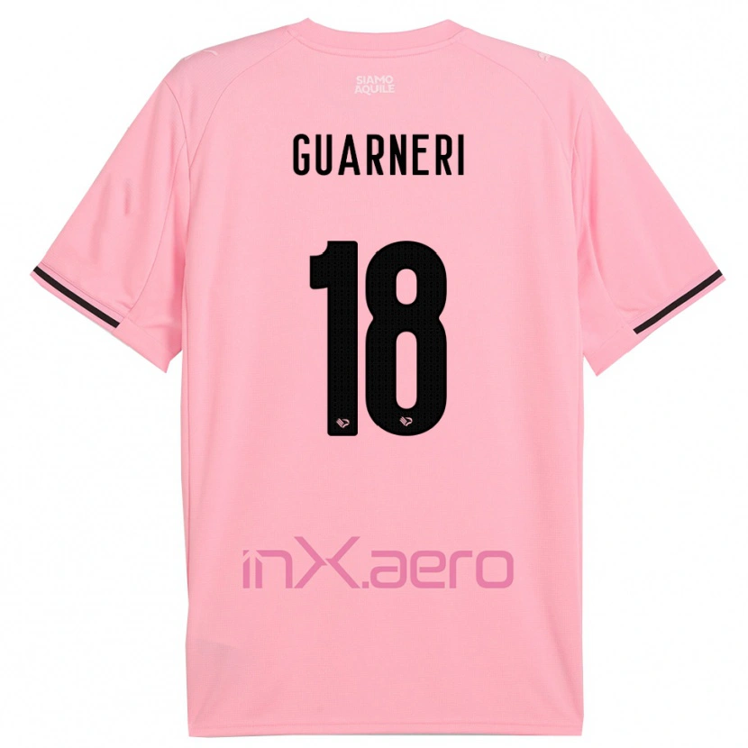 Danxen Mujer Camiseta Davide Guarneri #18 Rosa Negro 1ª Equipación 2025/26 La Camisa México
