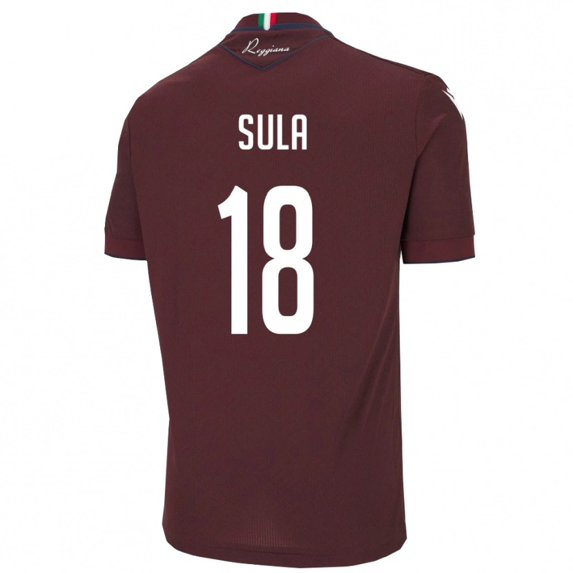 Danxen Mujer Camiseta Joel Sula #18 Borgoña Blanco 1ª Equipación 2025/26 La Camisa México