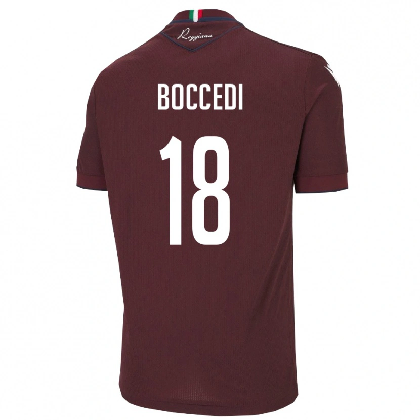Danxen Mujer Camiseta Alessandro Boccedi #18 Borgoña Blanco 1ª Equipación 2025/26 La Camisa México