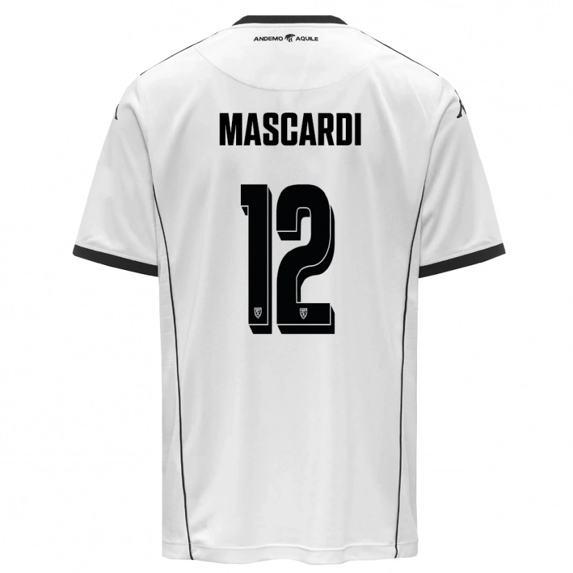 Danxen Mujer Camiseta Diego Mascardi #12 Blanco Negro 1ª Equipación 2025/26 La Camisa México