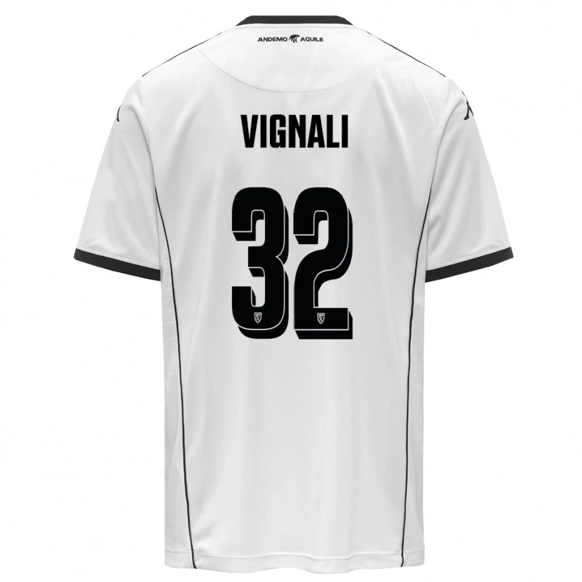 Danxen Mujer Camiseta Luca Vignali #32 Blanco Negro 1ª Equipación 2025/26 La Camisa México