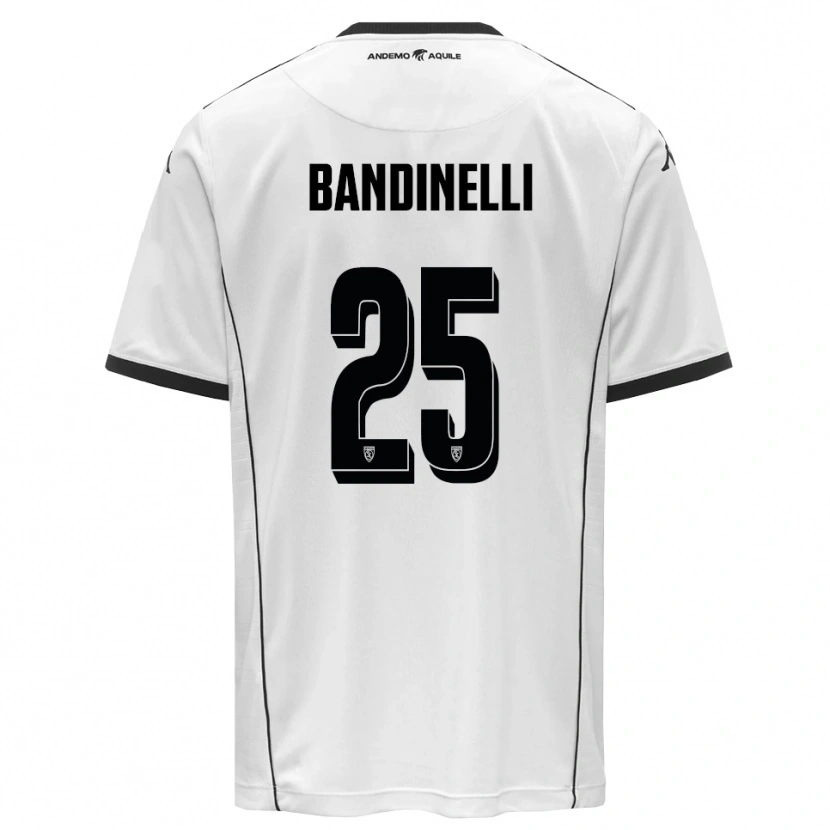 Danxen Mujer Camiseta Filippo Bandinelli #25 Blanco Negro 1ª Equipación 2025/26 La Camisa México