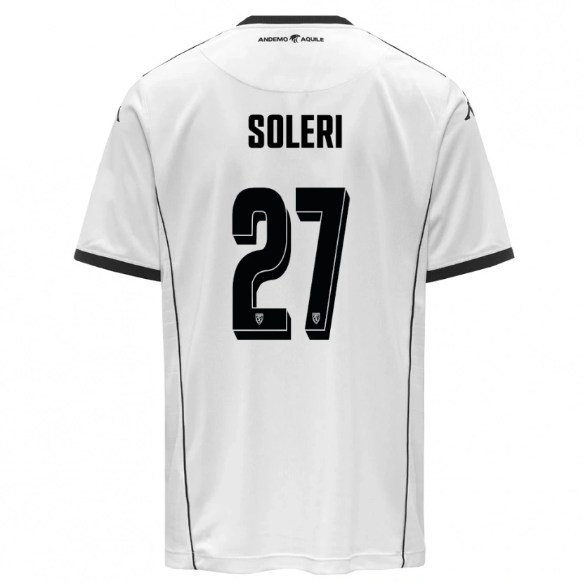 Danxen Mujer Camiseta Edoardo Soleri #27 Blanco Negro 1ª Equipación 2025/26 La Camisa México