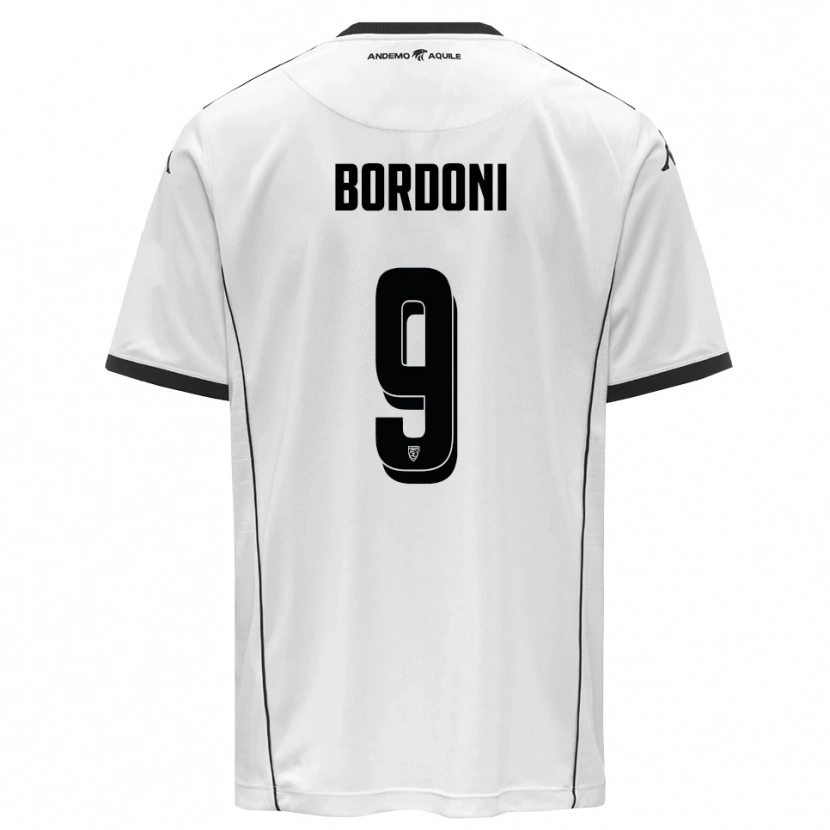 Danxen Mujer Camiseta Cristian Bordoni #9 Blanco Negro 1ª Equipación 2025/26 La Camisa México