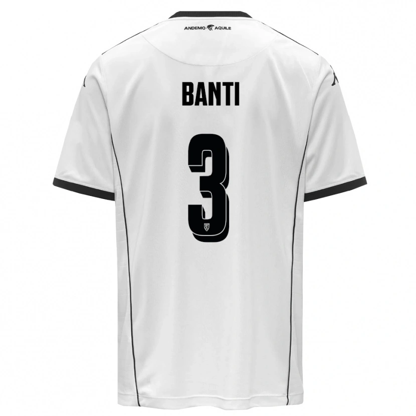 Danxen Mujer Camiseta Alessandro Banti #3 Blanco Negro 1ª Equipación 2025/26 La Camisa México