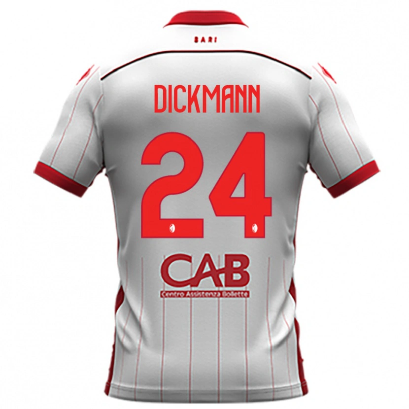 Danxen Mujer Camiseta Lorenzo Dickmann #24 Blanco Rojo 1ª Equipación 2025/26 La Camisa México
