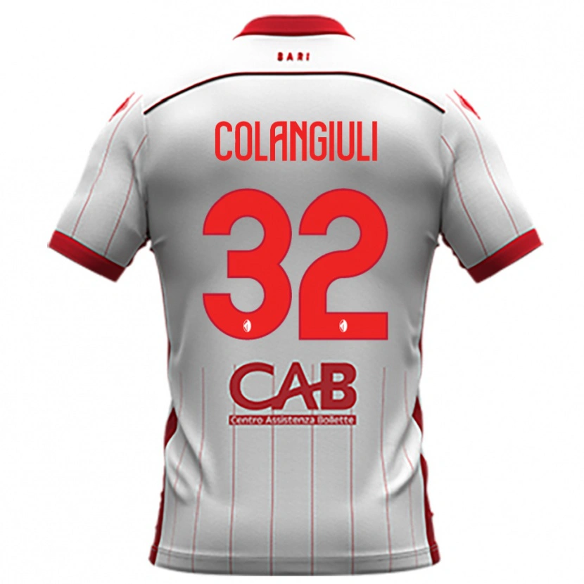 Danxen Mujer Camiseta Vincenzo Colangiuli #32 Blanco Rojo 1ª Equipación 2025/26 La Camisa México