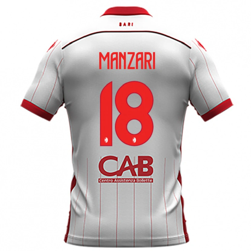 Danxen Mujer Camiseta Giacomo Manzari #18 Blanco Rojo 1ª Equipación 2025/26 La Camisa México