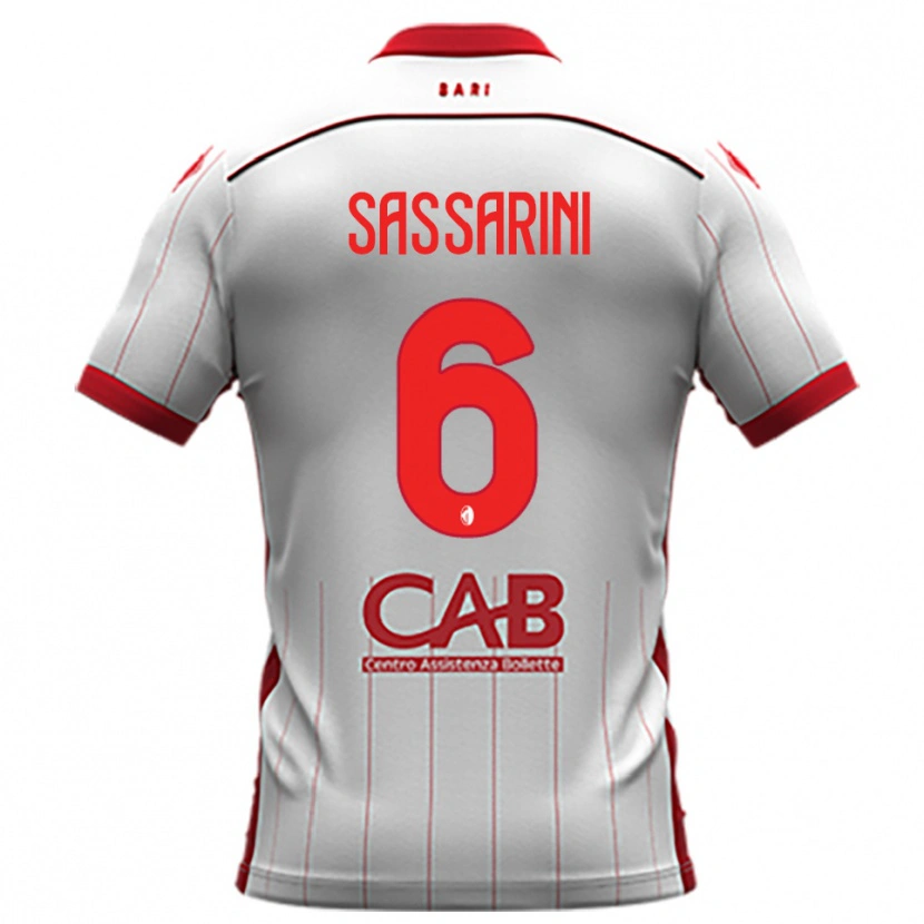 Danxen Mujer Camiseta Luca Sassarini #6 Blanco Rojo 1ª Equipación 2025/26 La Camisa México
