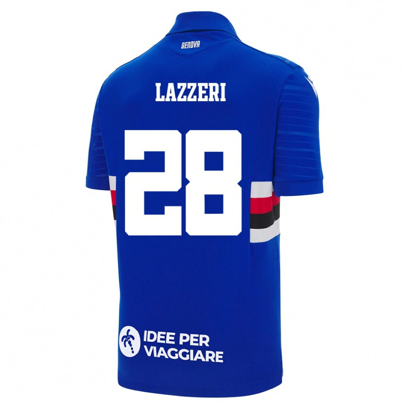 Danxen Mujer Camiseta Nicole Lazzeri #28 Azul Blanco 1ª Equipación 2025/26 La Camisa México