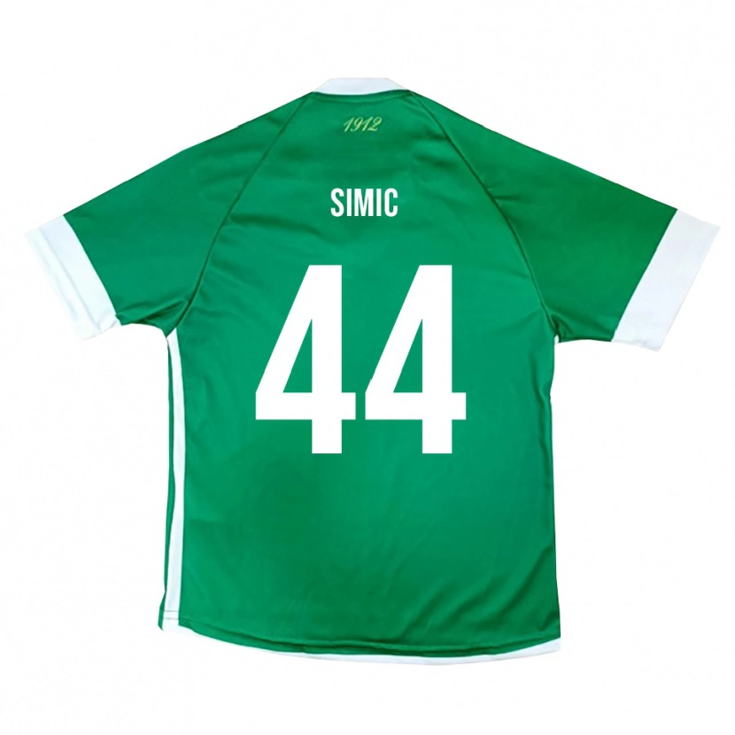 Danxen Mujer Camiseta Lorenco Simic #44 Verde Blanco 1ª Equipación 2025/26 La Camisa México