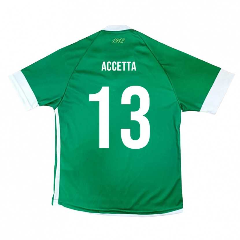 Danxen Mujer Camiseta Simone Accetta #13 Verde Blanco 1ª Equipación 2025/26 La Camisa México