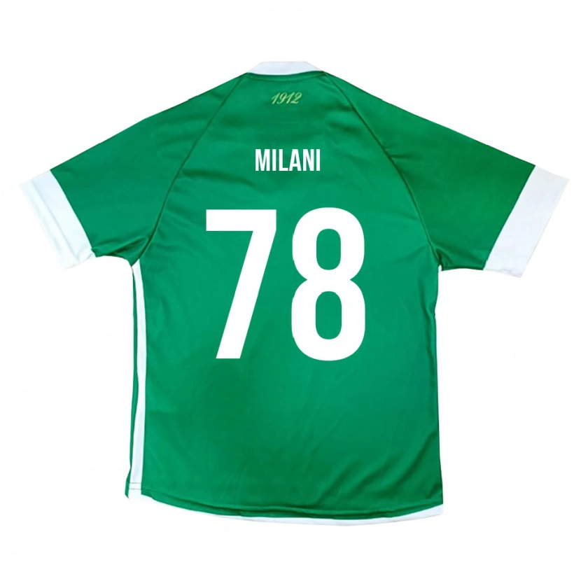 Danxen Mujer Camiseta Alessandro Milani #78 Verde Blanco 1ª Equipación 2025/26 La Camisa México