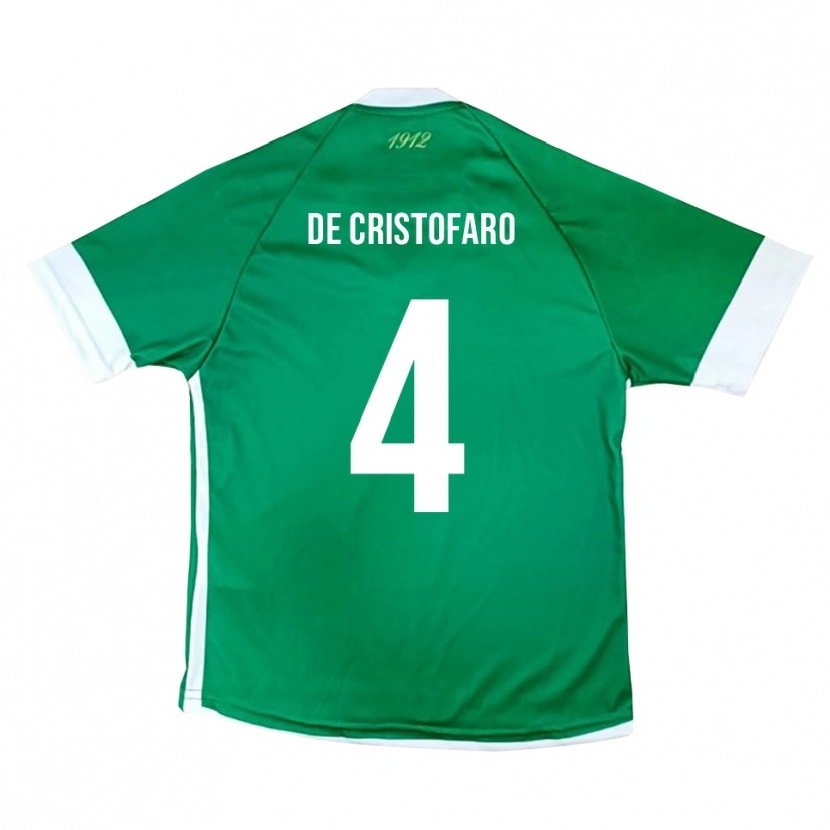 Danxen Mujer Camiseta Antonio De Cristofaro #4 Verde Blanco 1ª Equipación 2025/26 La Camisa México