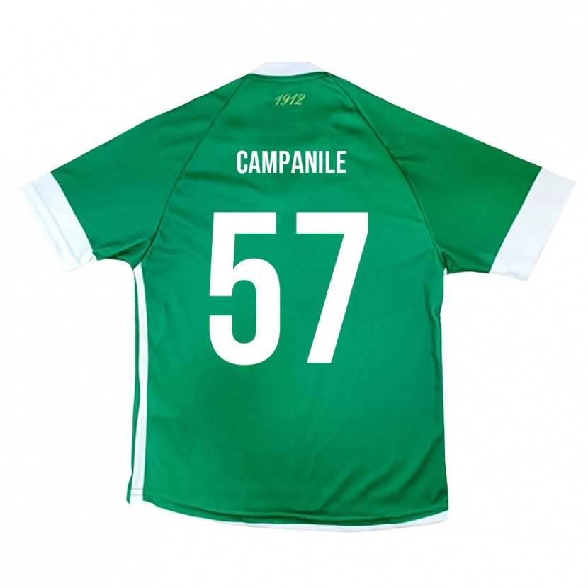 Danxen Mujer Camiseta Alessandro Campanile #57 Verde Blanco 1ª Equipación 2025/26 La Camisa México