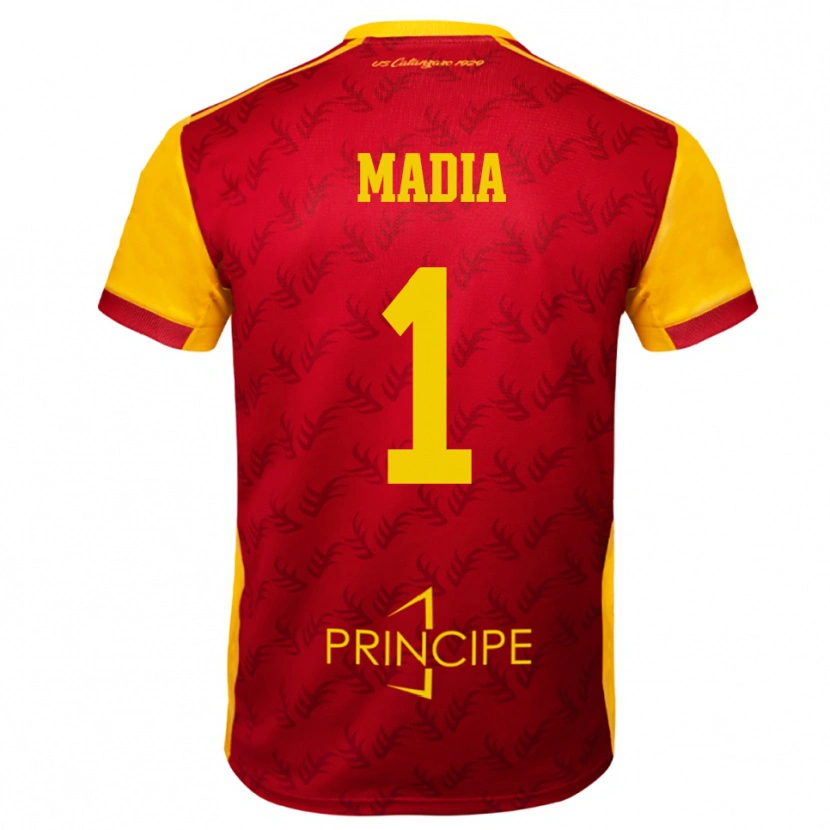 Danxen Mujer Camiseta Lorenzo Madia #1 Amarillo Rojo 1ª Equipación 2025/26 La Camisa México