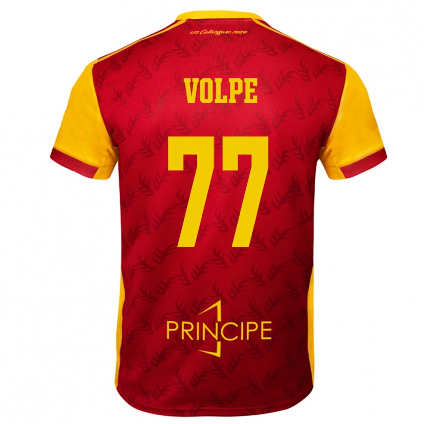 Danxen Mujer Camiseta Giovanni Volpe #77 Amarillo Rojo 1ª Equipación 2025/26 La Camisa México