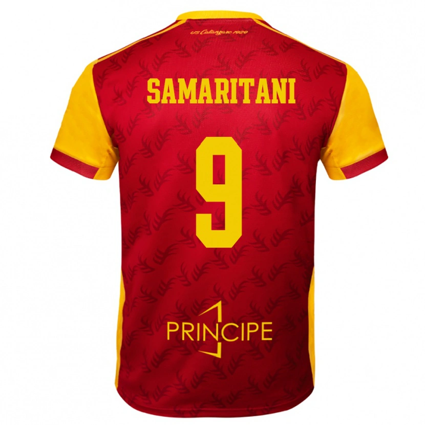 Danxen Mujer Camiseta Cristian Samaritani #9 Amarillo Rojo 1ª Equipación 2025/26 La Camisa México