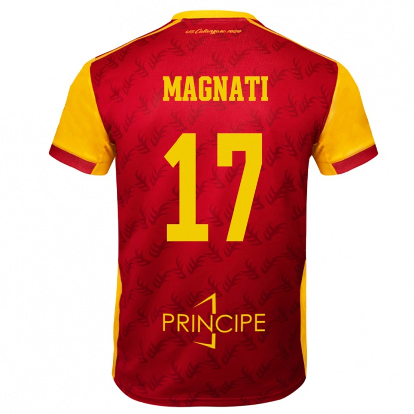 Danxen Mujer Camiseta Francesco Magnati #17 Amarillo Rojo 1ª Equipación 2025/26 La Camisa México