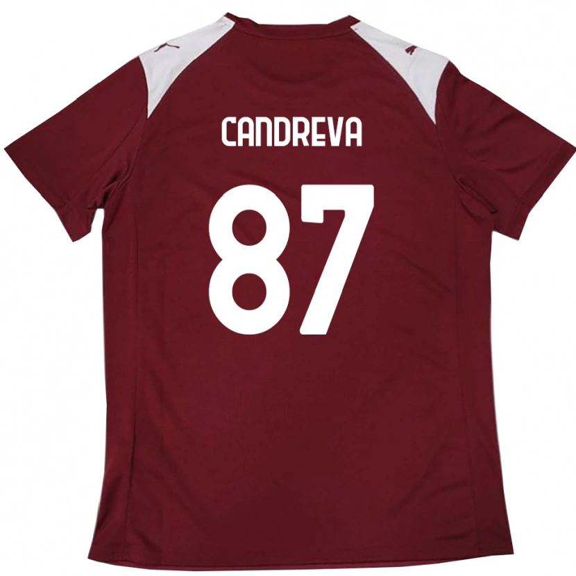 Danxen Mujer Camiseta Antonio Candreva #87 Borgoña Blanco 1ª Equipación 2025/26 La Camisa México