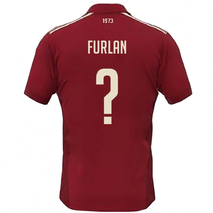 Danxen Mujer Camiseta Giacomo Furlan #0 Borgoña Blanco 1ª Equipación 2025/26 La Camisa México