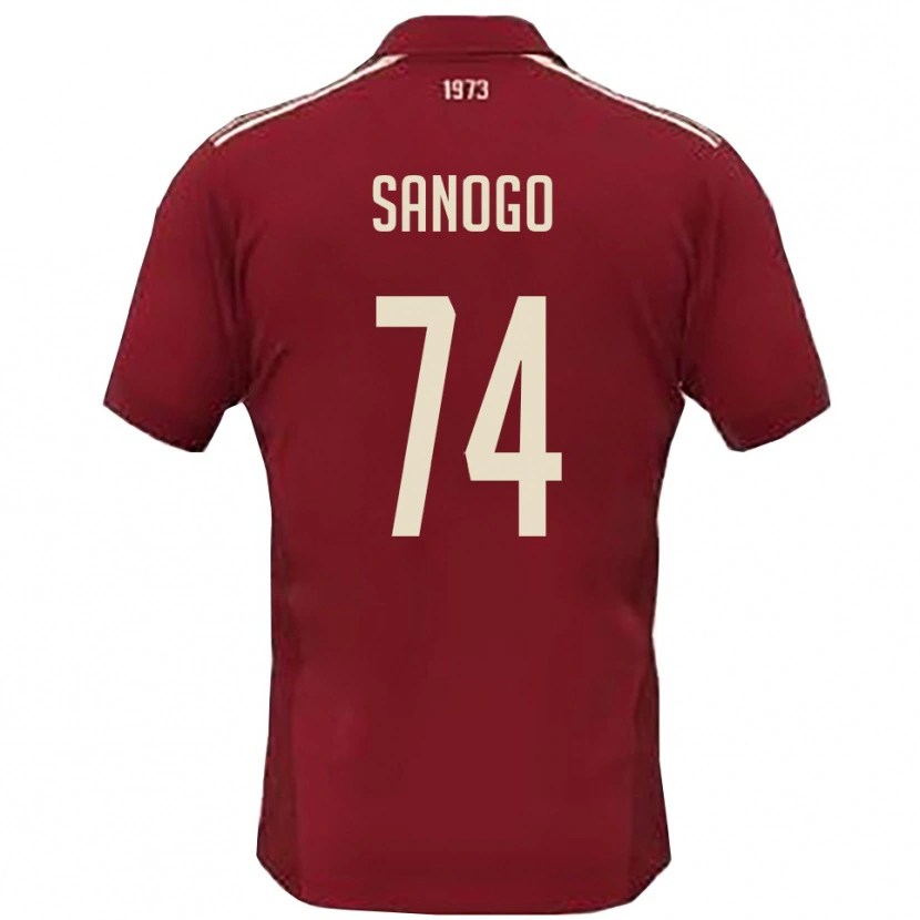 Danxen Mujer Camiseta Ahmed Sanogo #74 Borgoña Blanco 1ª Equipación 2025/26 La Camisa México
