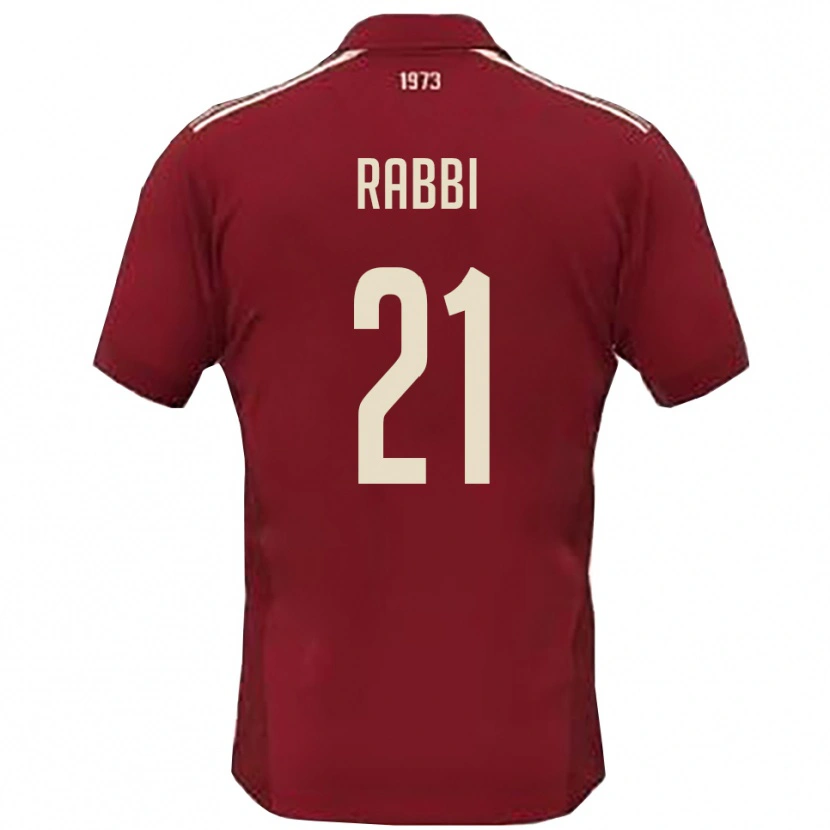 Danxen Mujer Camiseta Simone Rabbi #21 Borgoña Blanco 1ª Equipación 2025/26 La Camisa México