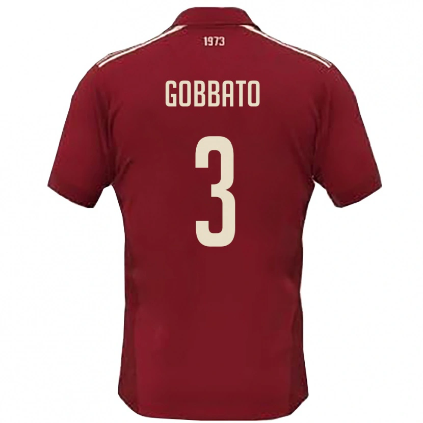 Danxen Mujer Camiseta Michele Gobbato #3 Borgoña Blanco 1ª Equipación 2025/26 La Camisa México