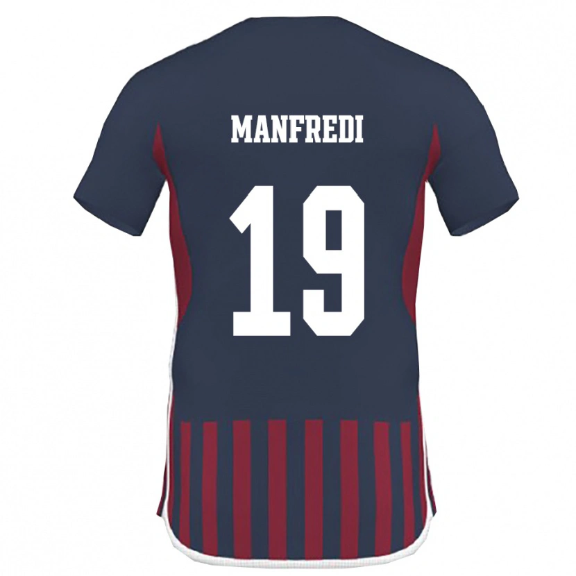 Danxen Mujer Camiseta Antonio Manfredi #19 Marino Rojo 1ª Equipación 2025/26 La Camisa México