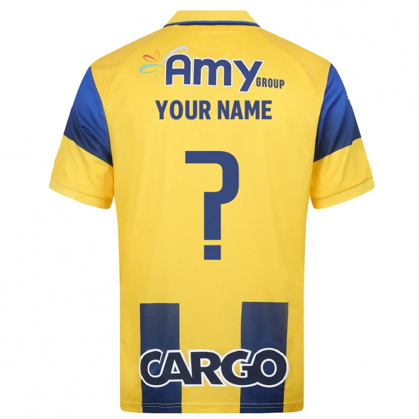 Danxen Mujer Camiseta Su Nombre #0 Amarillo Marino 1ª Equipación 2025/26 La Camisa México